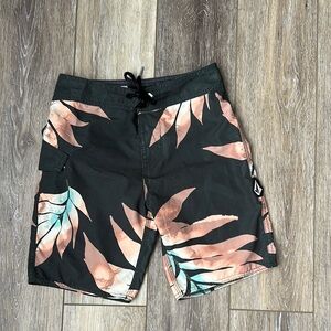 Boy’s Black and Orange Swim Shorts